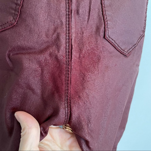 3 for 15$🌸  Shiny outside / Fleece inside - Dark Red Jeans - Picture 6 of 9